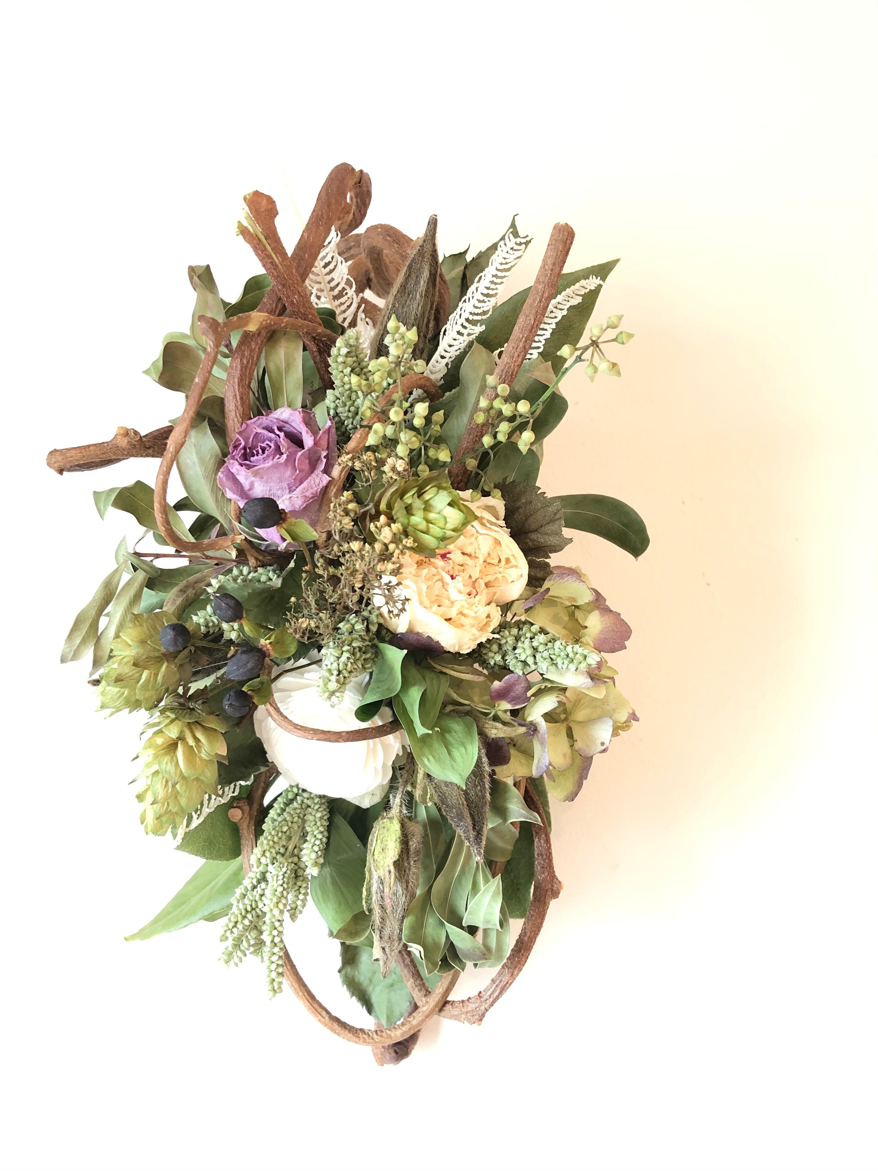 DF-116 キウイヅルアレンジメント（白）・ドライフラワー】 | ドライ