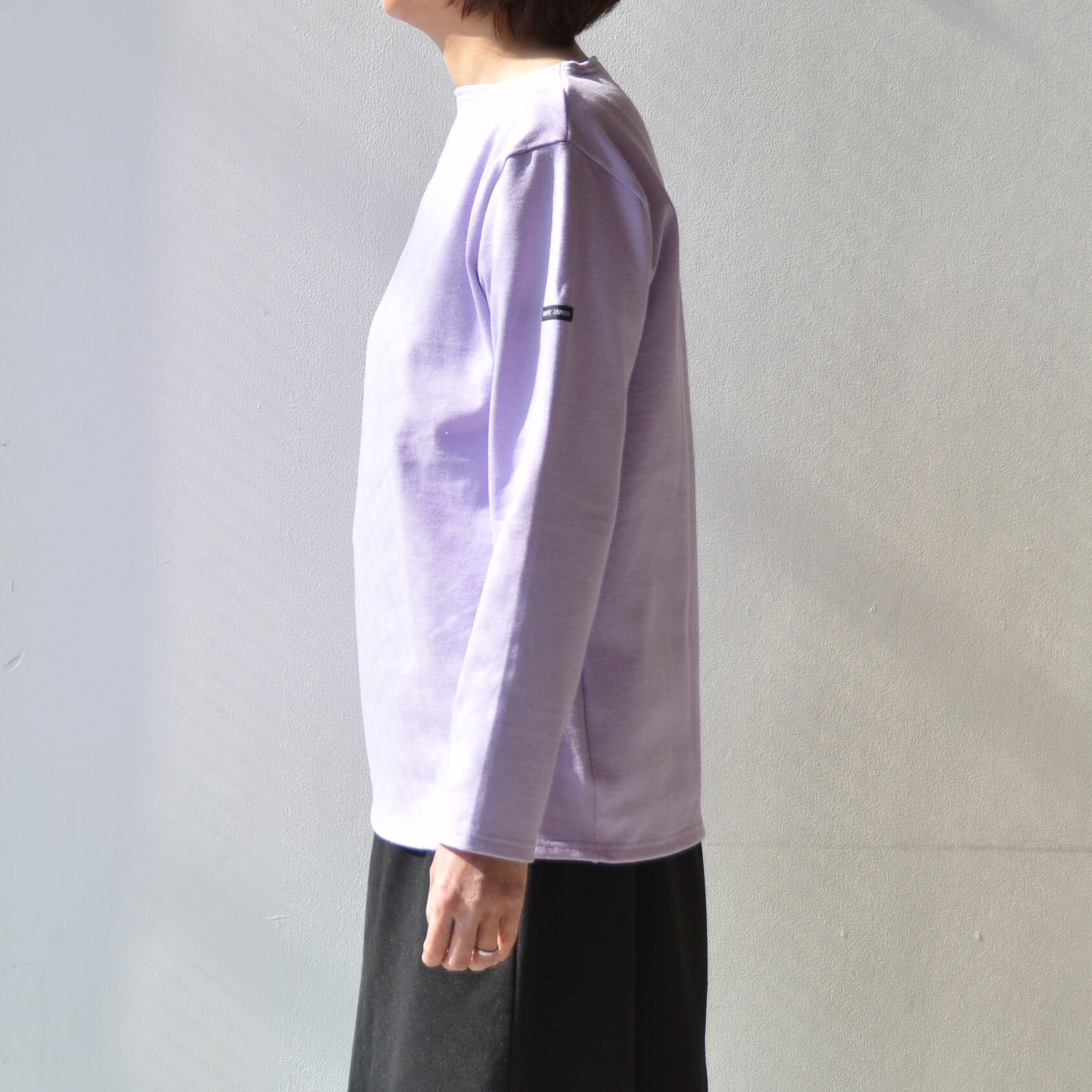 セントジェームス SAINT JAMES 無地ボートネックシャツ(OUESSANT)LILAS