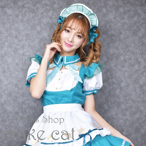 【即納】カラフルメイド2色展開 (S.Mサイズ) ハロウィン コスプレ衣装  メイド服 フレッシュスター コスプレ 衣装