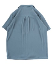 【#Re:room】DRY PLEATS STRETCH OPEN COLLAR SHIRTS［RES087］