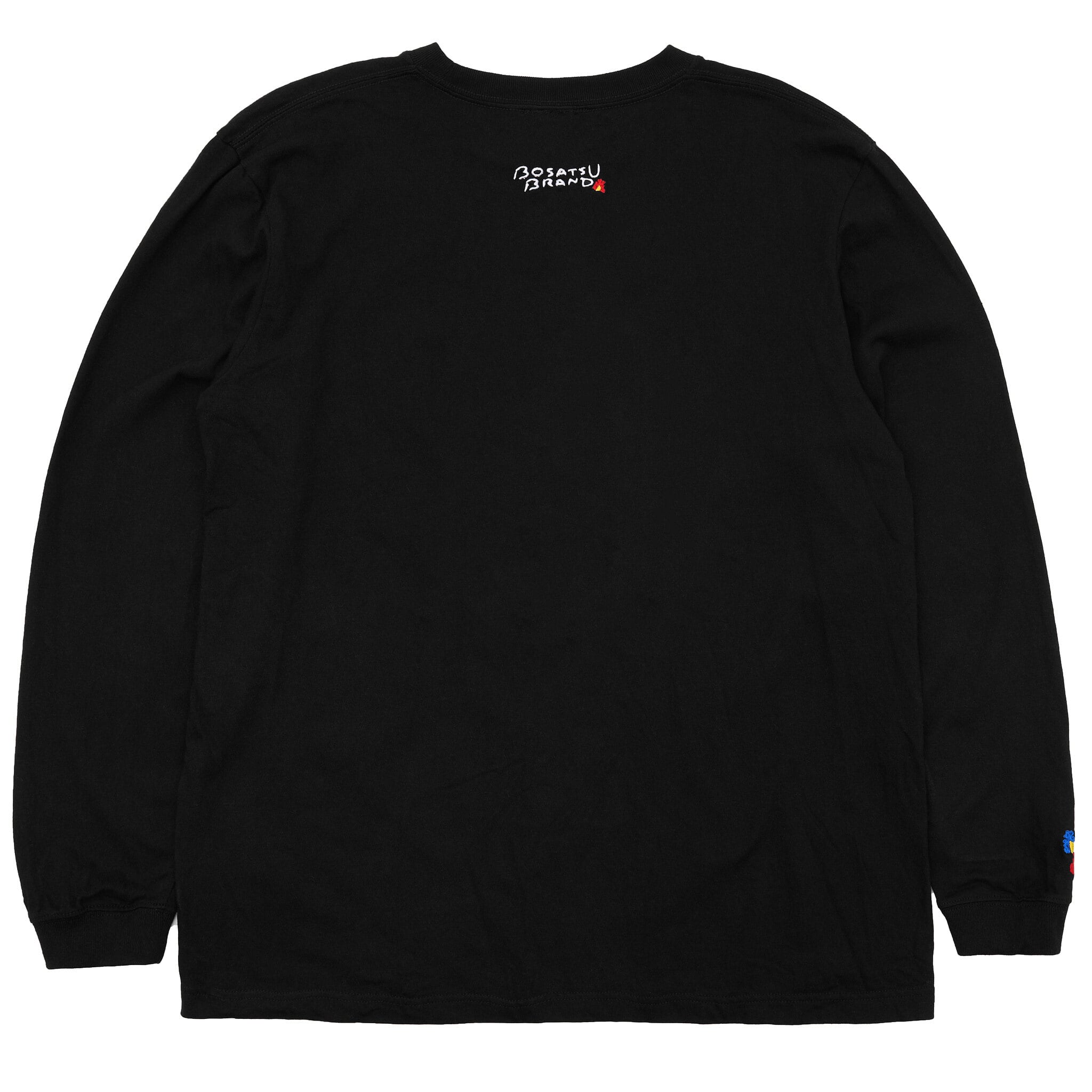 閻魔大王 仏像 ロングスリーブ Tシャツ (刺繍) 5.6oz ホワイト