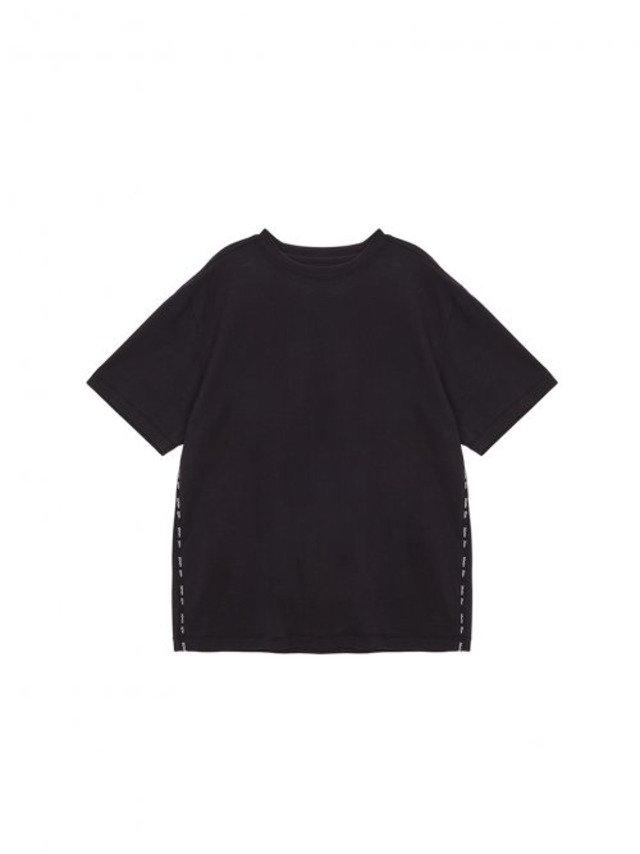 [MATIN KIM] SIDE LOGO TAPING BOXY TOP IN BLACK
