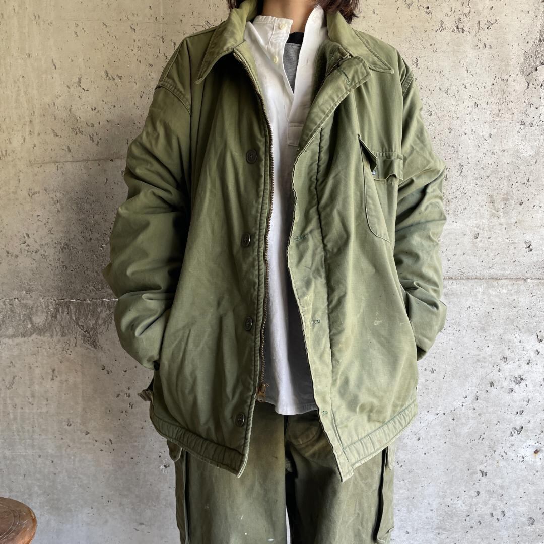 GDA20 本物 実品 70s US NAVY A-2 デッキジャケット XL | ビンテージ 