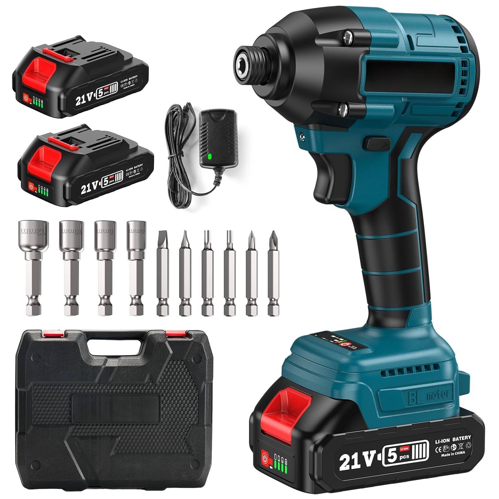 ブラシレス 20V インパクトドライバー 充電式 無段変速 正逆転切替 Amazon | VOLTAGA ブラシレスインパクトドライバー セット 20V 高回転