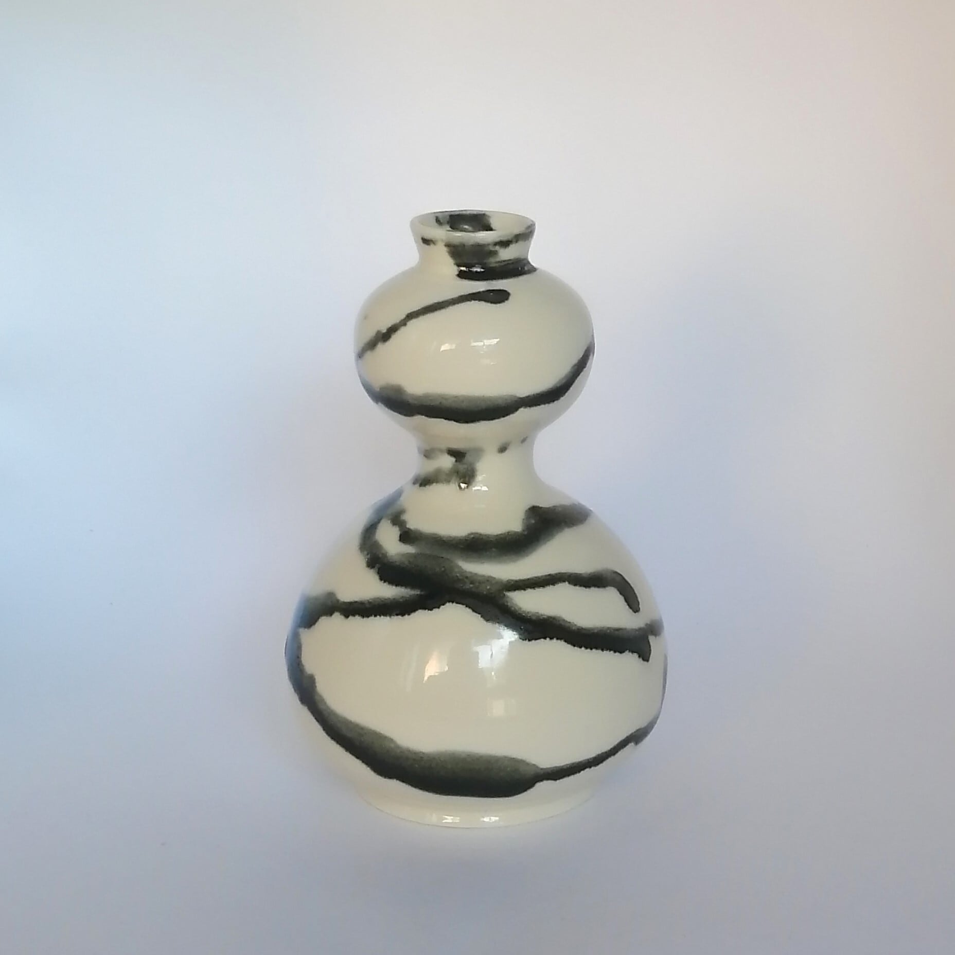 流し掛け瓢徳利（透明・黒） | 酒器・雑器 しげの屋