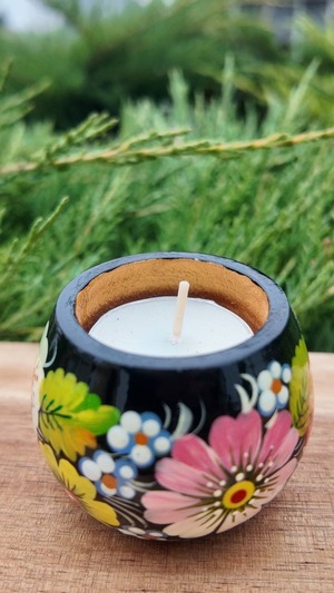 ペトリキフカ・キャンドルホルダー（Khomenko作）