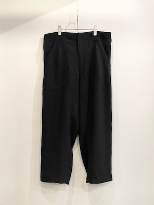 T/f G5 georgetteh patch baggy pants - black