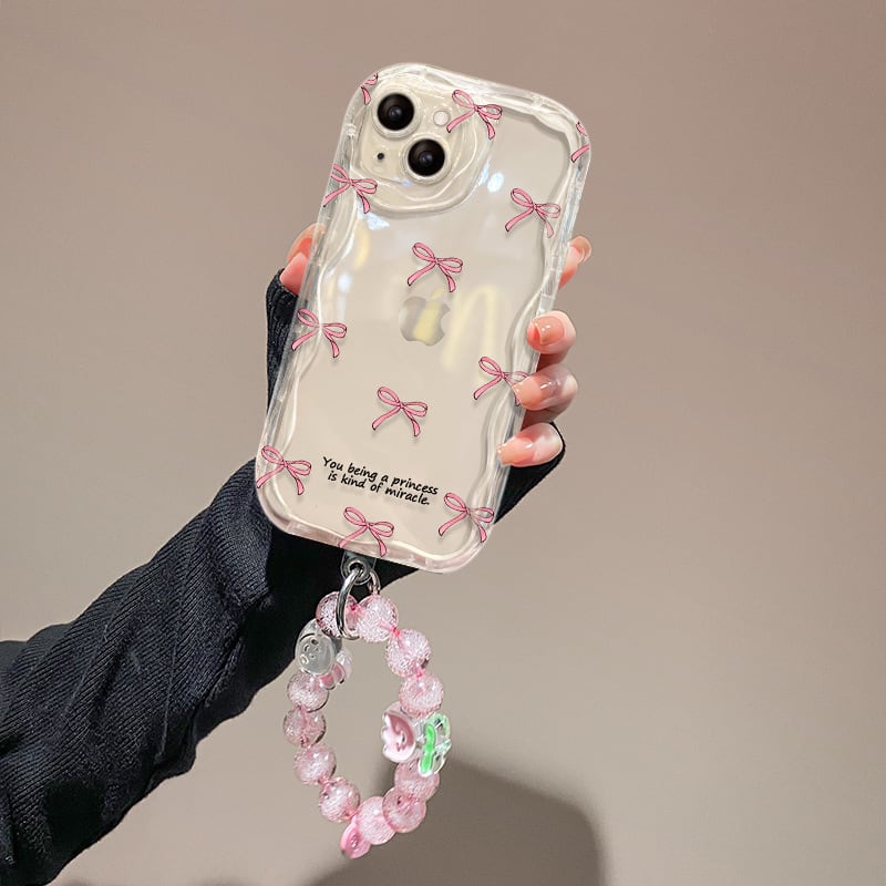iPhone17~SEまで対応】蝶々結び◎かわいい リボン クリアケース