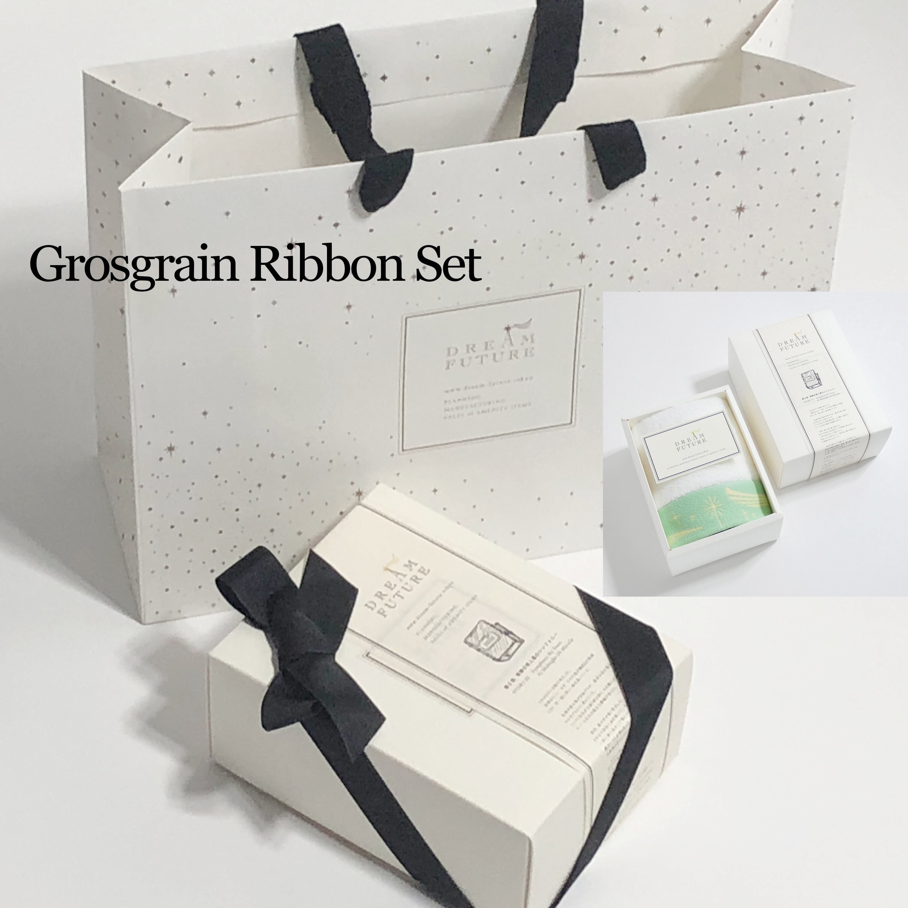 グログランリボン付きスペシャルWash Towel1枚セットGREEN