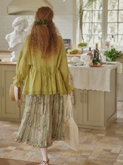 Olivier Pintuck Peplum Lace Blouse F0691
