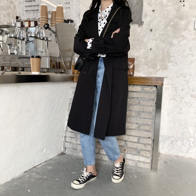 〈再販！〉小さいサイズのロングコート　N184