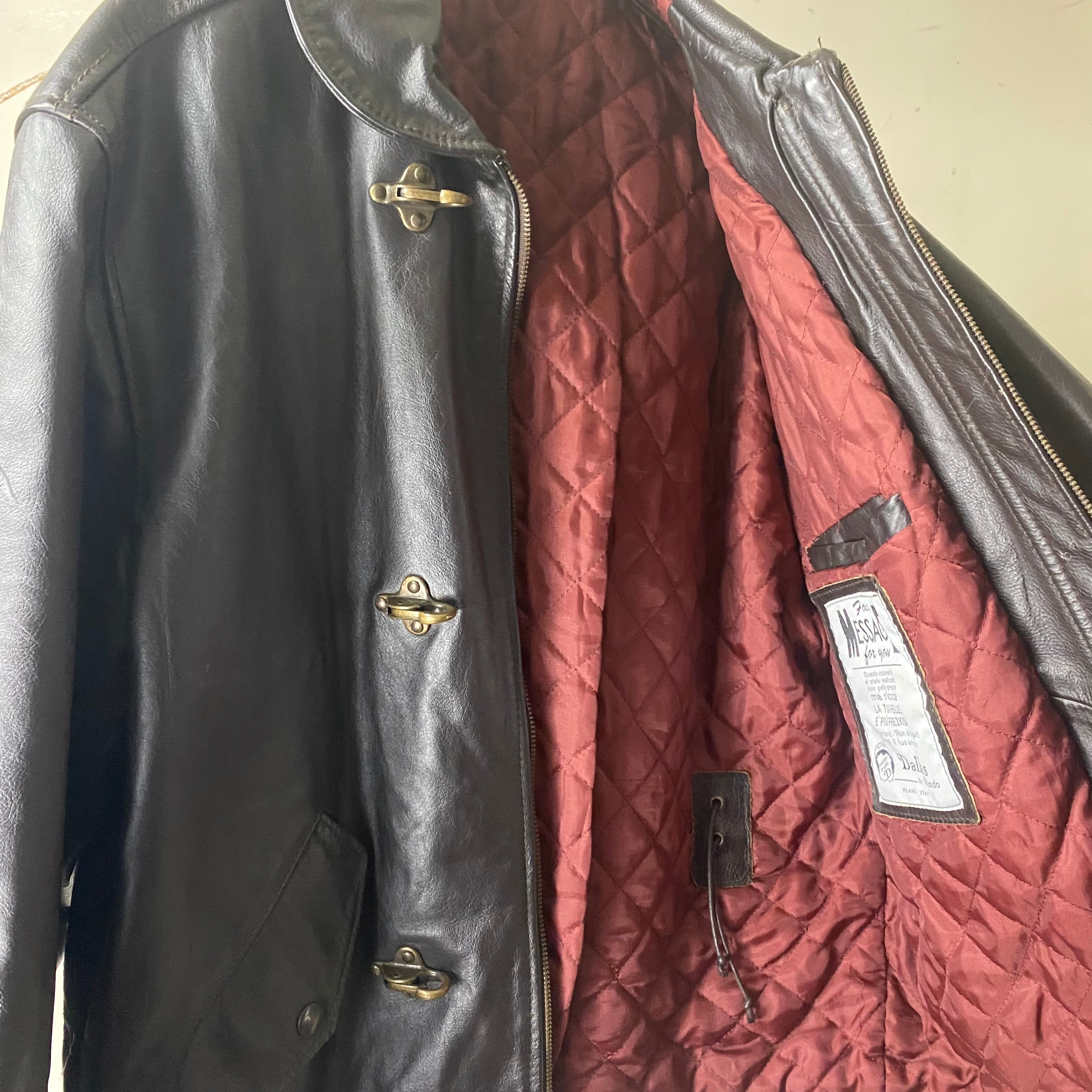 vintage leather fireman jacket | NOIR ONLINE 