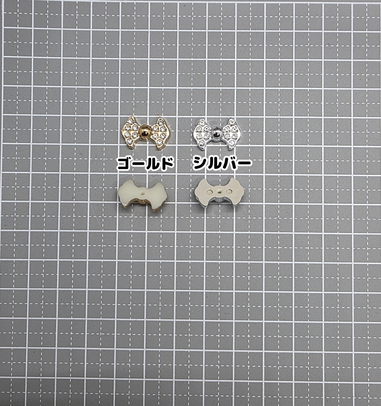 [20個]ゴージャス ミニりぼん カボション／12mm×18mm