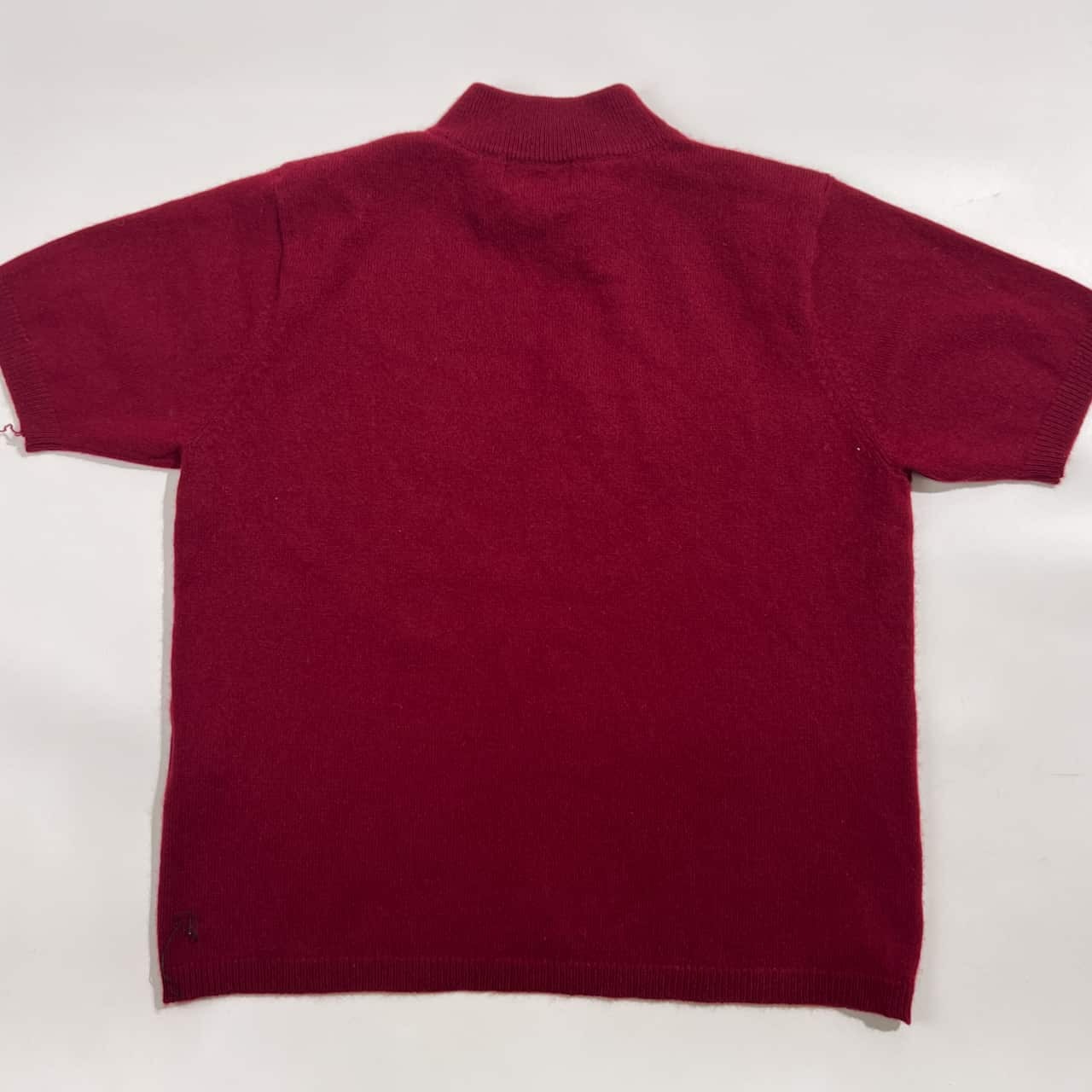 カシミヤ100% Sens Du Mai サンスデュメイ ハイネック 半袖 ニット セーター /ボルドー系 レディース