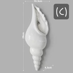 壁掛け花瓶 貝殻 ホワイト 陶器 ウォールベース 巻貝 コンク シェル インテリア 花器 壁面装飾 マリン 海 ナチュラル モダン