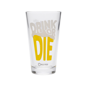 HILLS FIELD / DRINK OR DIE パイントグラス 480ml
