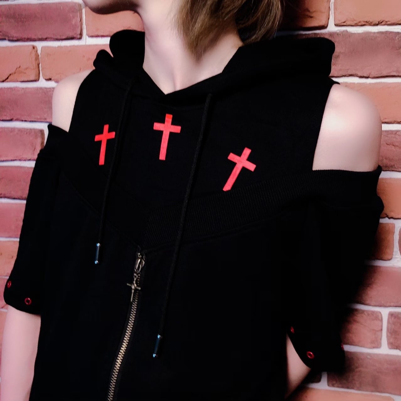OFF-SHOULDER LAYERED CROSS PARKA【FRONT変則ZIP】 | NIER CLOTHING powered by BASE