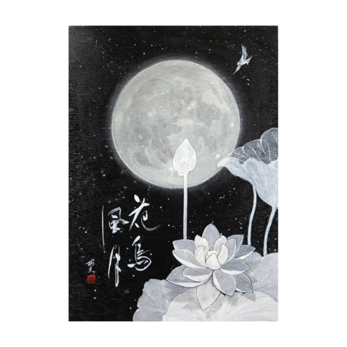 【木パネル】花鳥風月【B4/25.7×36.4cm】