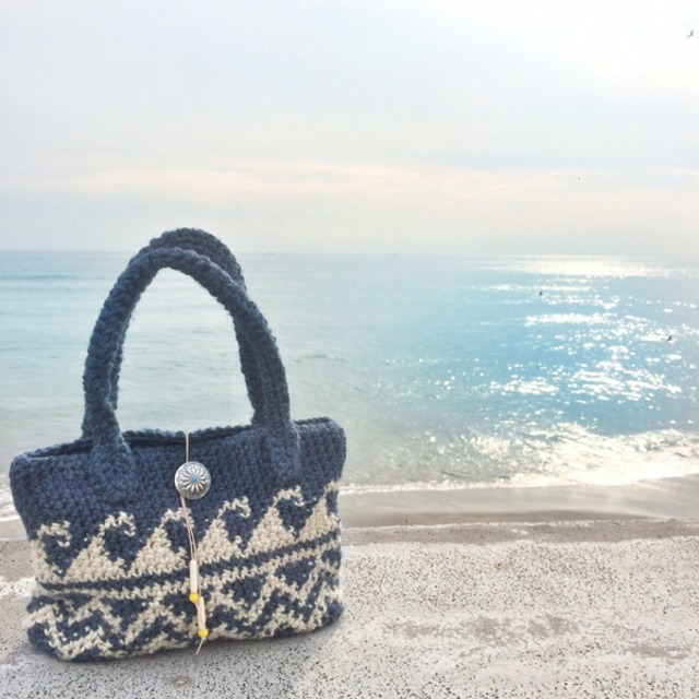 波柄のバッグ WAVE BAG NAVY 【ネイビー】| Always 