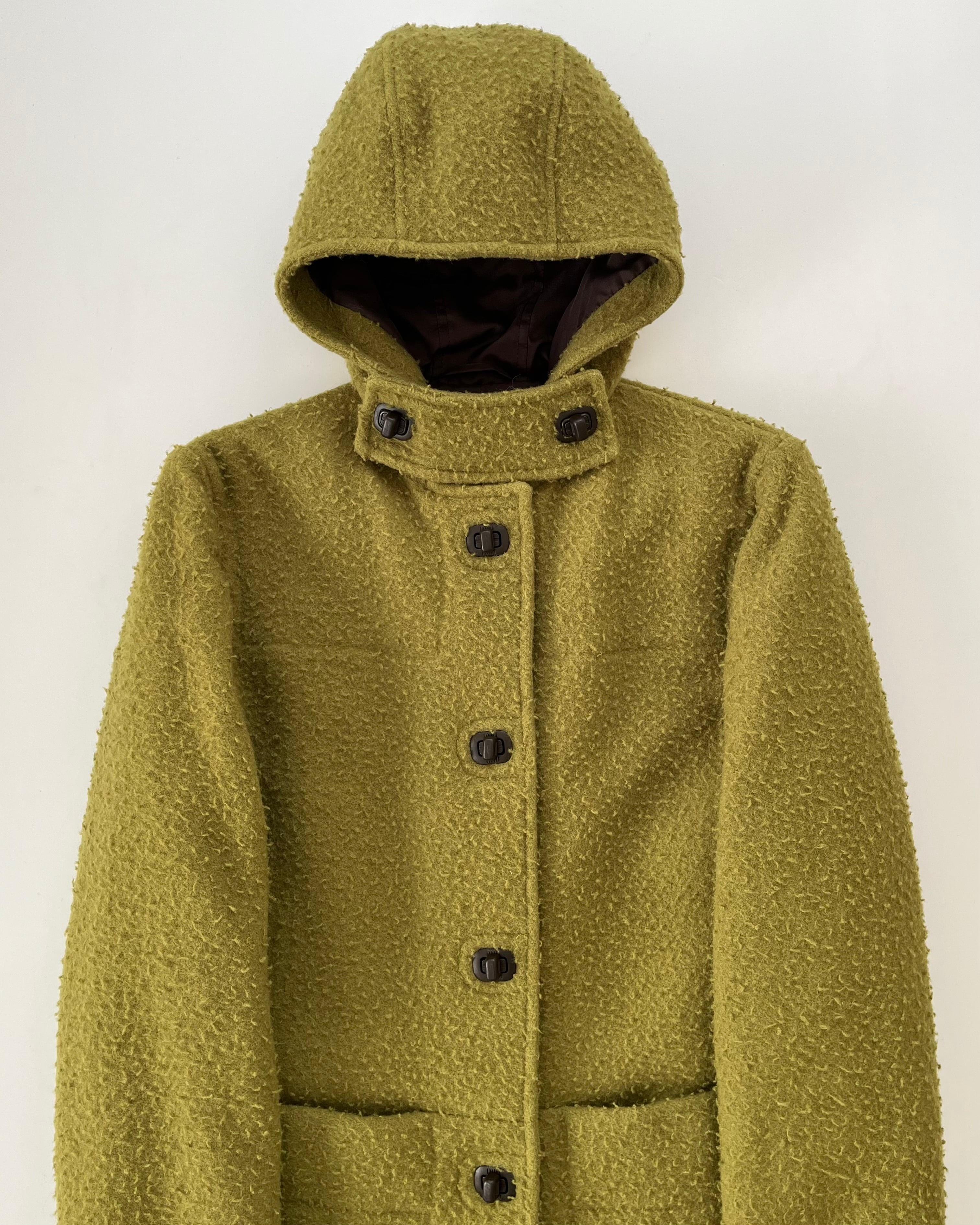 MIU MIU FW1999 Fuzzy Wool Duffle Coat | GREY
