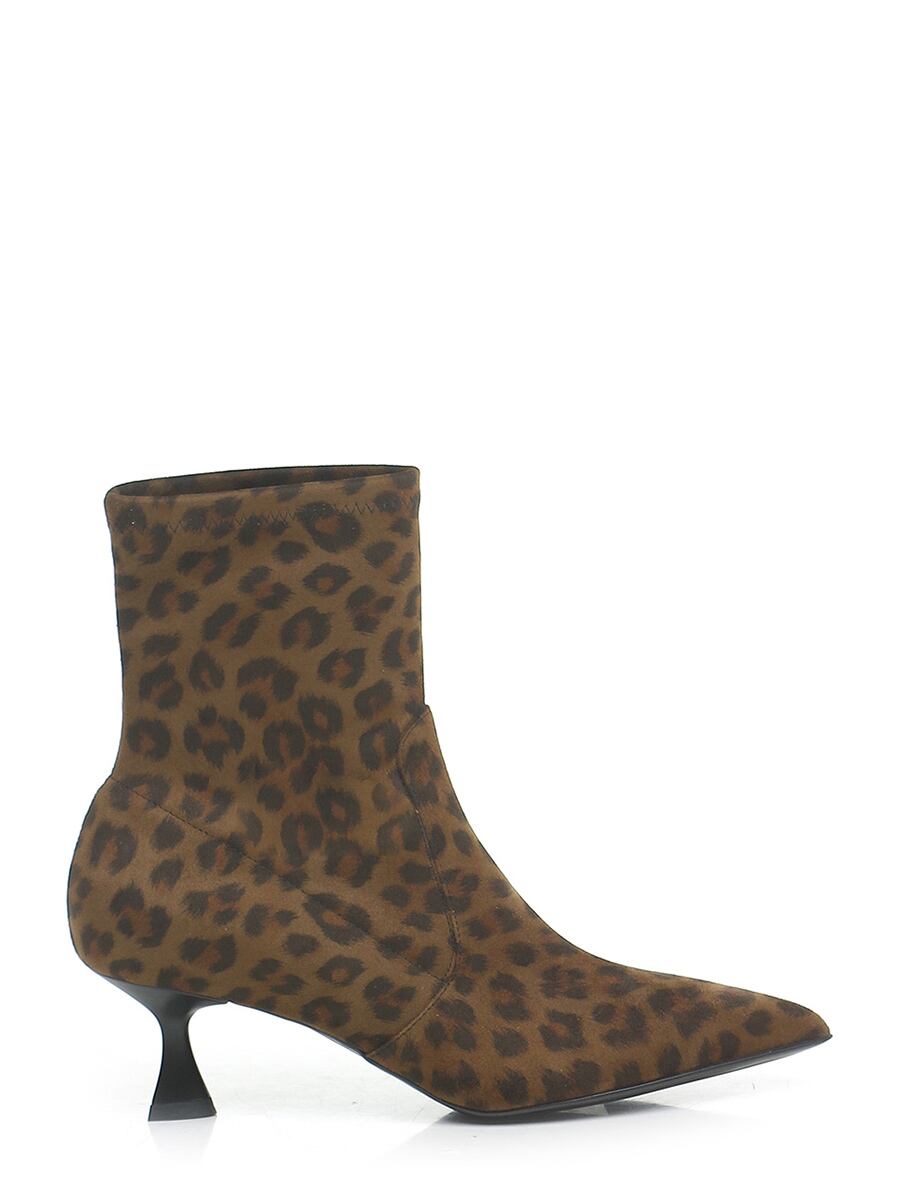 SERGIO LEVANTESI レディース ブーツ レザー・ファブリック・ラバー Leopard