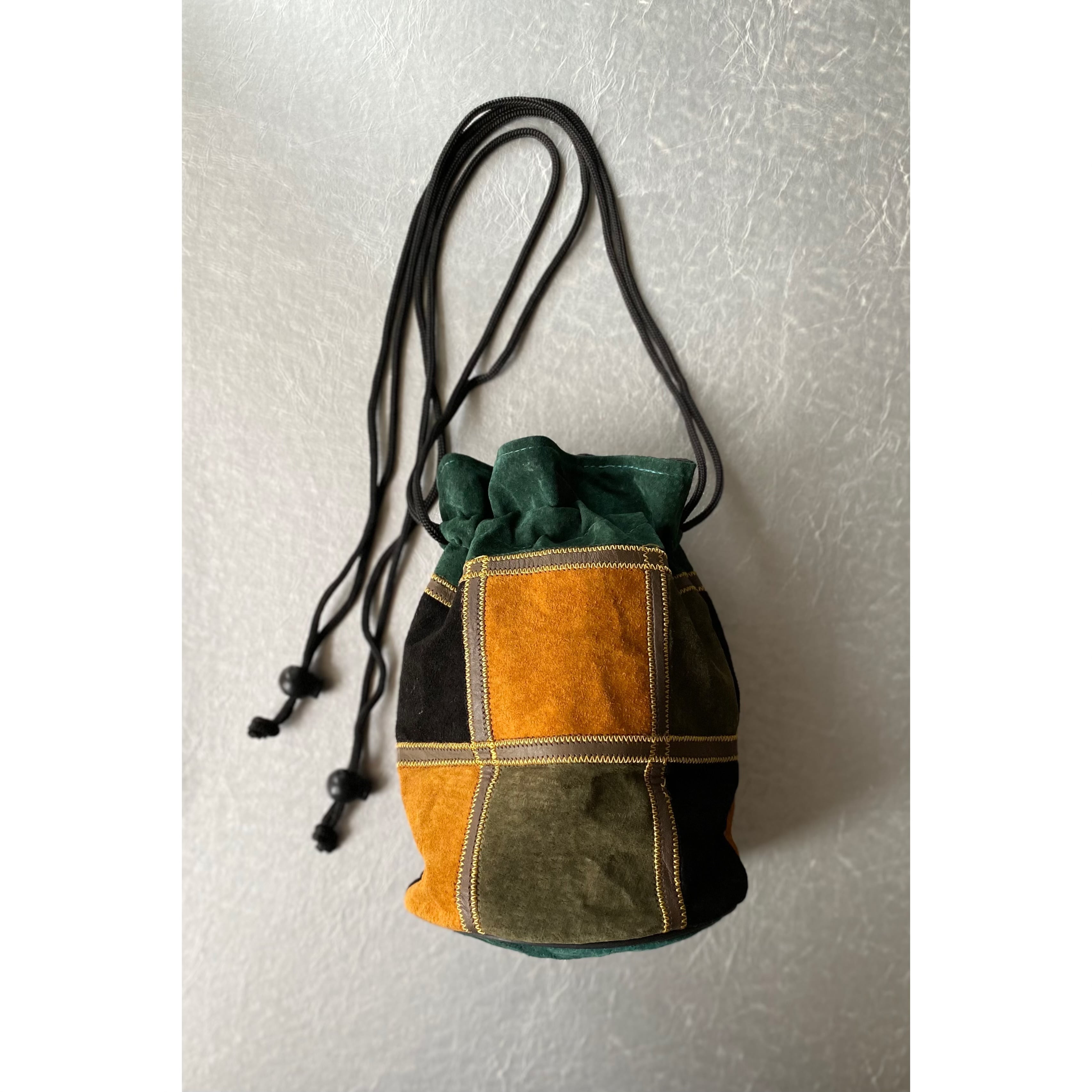 Used retro leather patchwork bag レトロ ユーズド 本革 パッチ