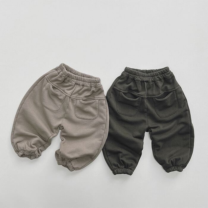 【BABY&KID】2024新作 カジュアル無地パンツ