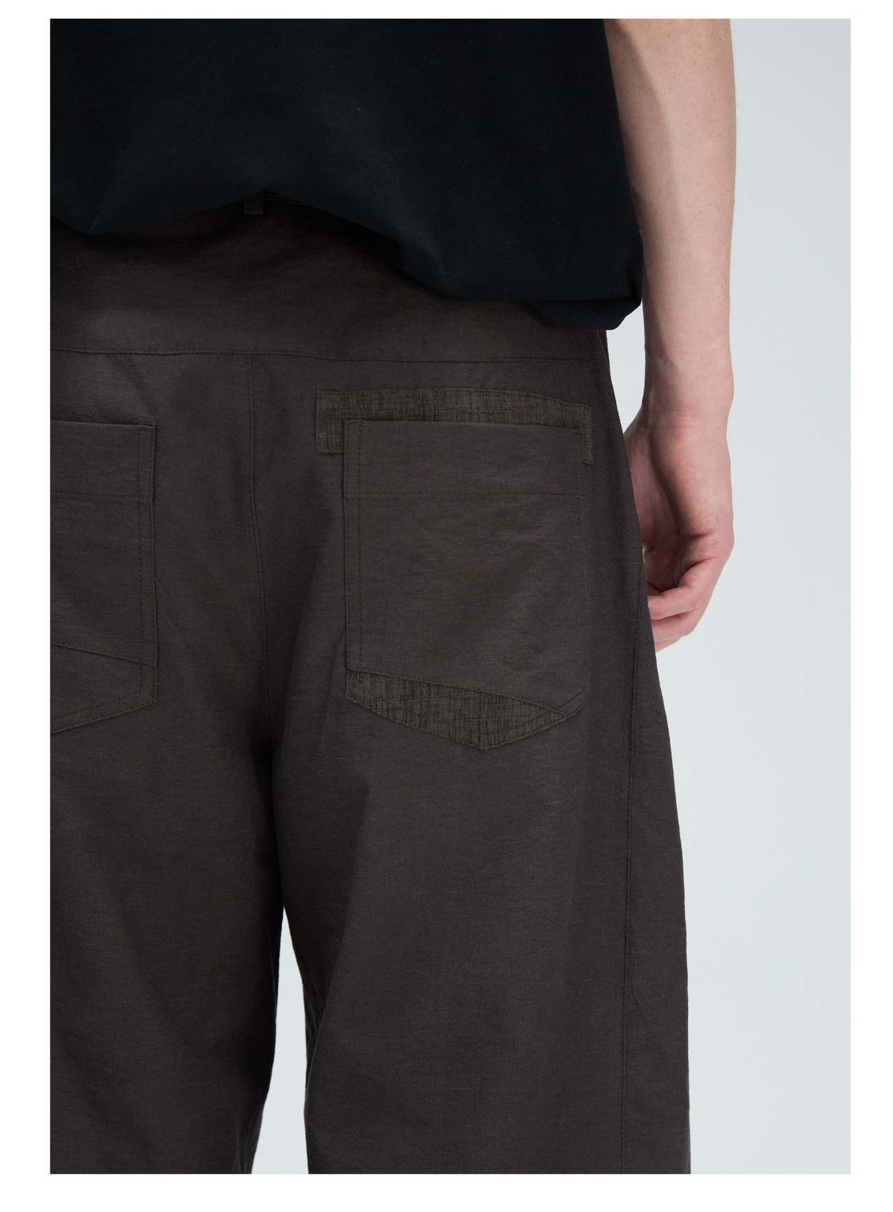 DECESOLO 26SS ストレッチ 7分丈 ワイドストレートパンツ