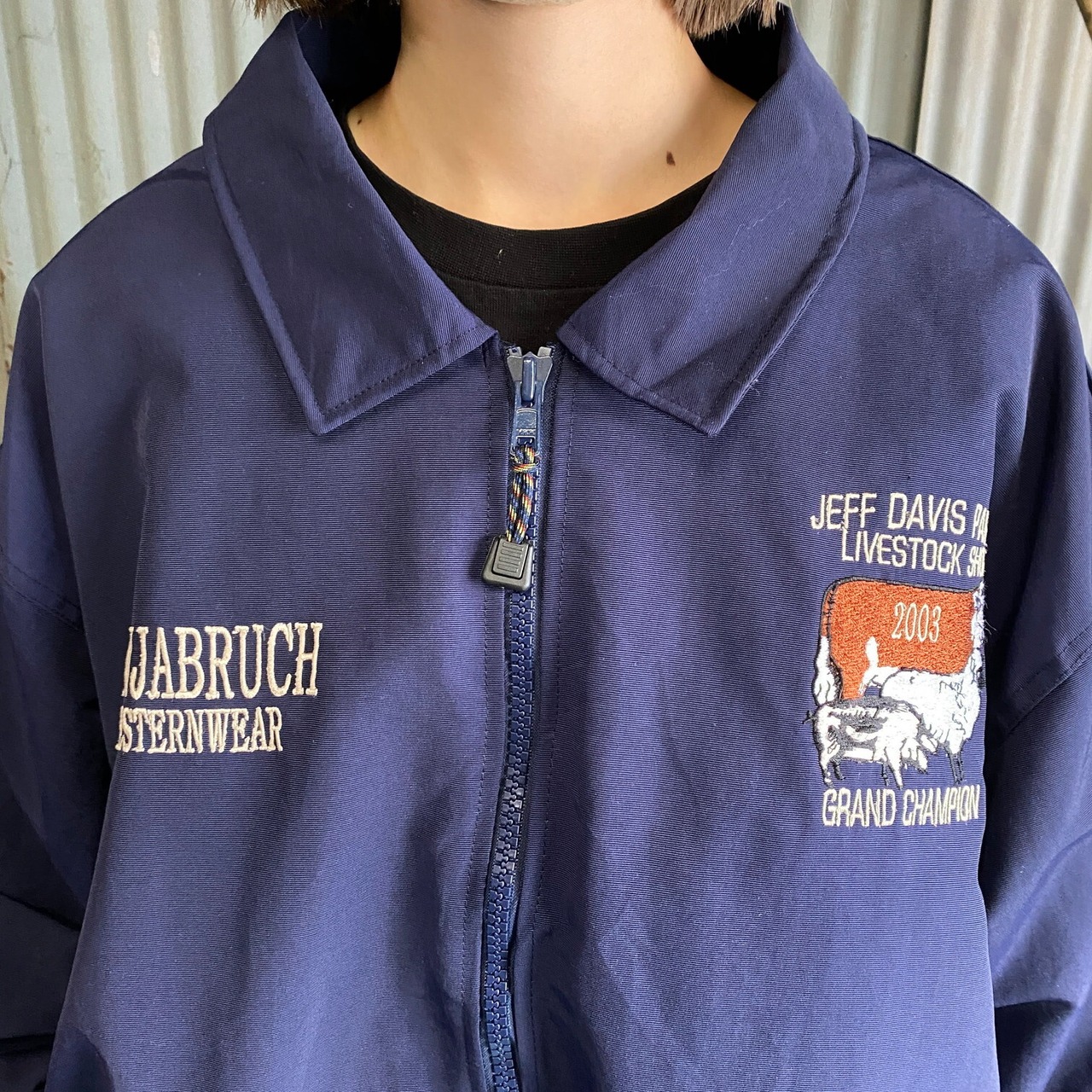 00年代 Carhartt カーハート 刺繍 ナイロン ワークジャケット メンズXL 