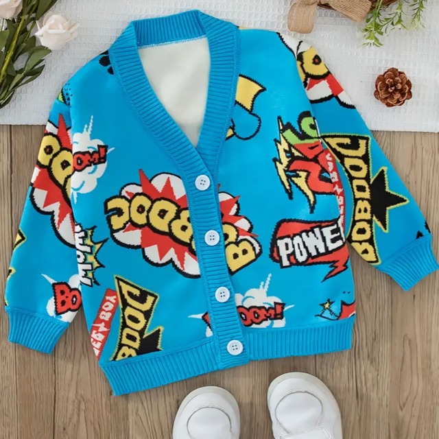 【即納】ドックキャラニットカーディガン