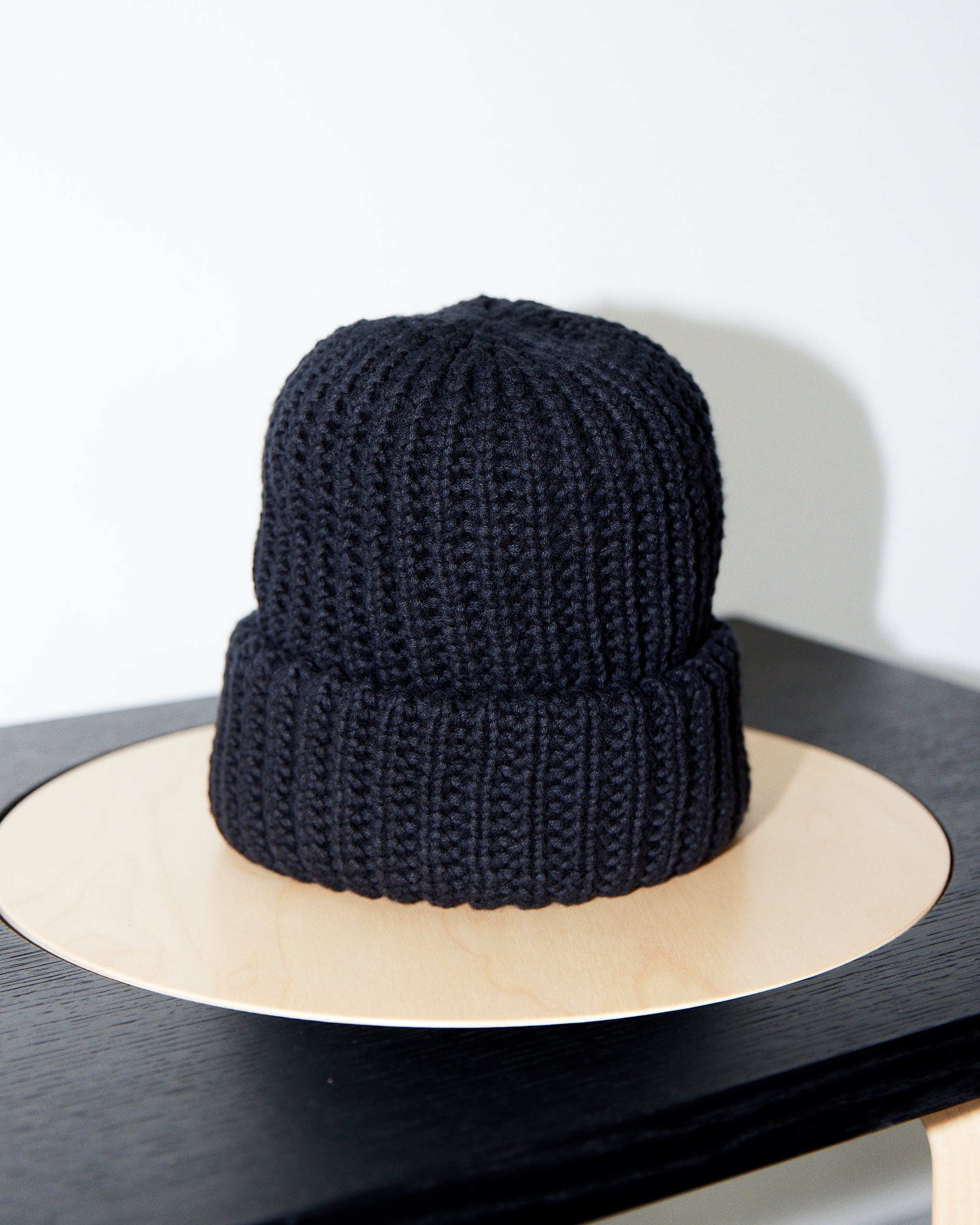 everyone COMESANDGOES cotton big knit cap (BLACK)