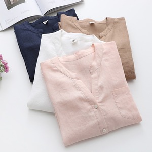 シャツ ブラウス シャツブラウス スキッパーシャツ ノーカラー 襟無し Vネック スキッパーネック 7分袖 無地 レディース かわいい 大人可愛い おしゃれ ガーリー エレガント 主役級 存在感 キュート きれいめ 上品 シンプル カジュアル こなれ感 マニッシュ レトロ お出かけ ショッピング 休日 通勤 通学 デート 女子会 イベント 旅行 体型カバー ゆったり フェミニン アクティブ ラグジュアリー スタイルUP デイリー 万能 普段使い 高見え 鮮度アップ