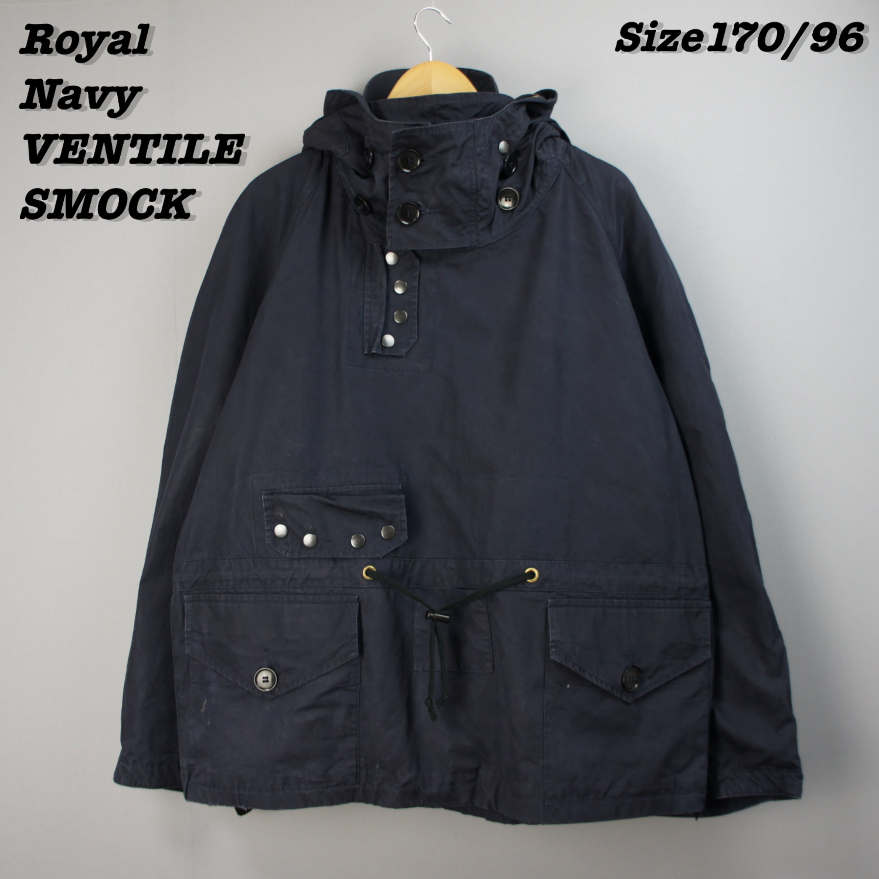 Royal Navy VENTILE SMOCK WINDPROOF Blue Size170/96 1980s 1990s 