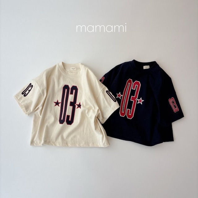 【取寄】mamami|03 star line tee|03スターラインT|XS-JL|kids&jr|26 spring
