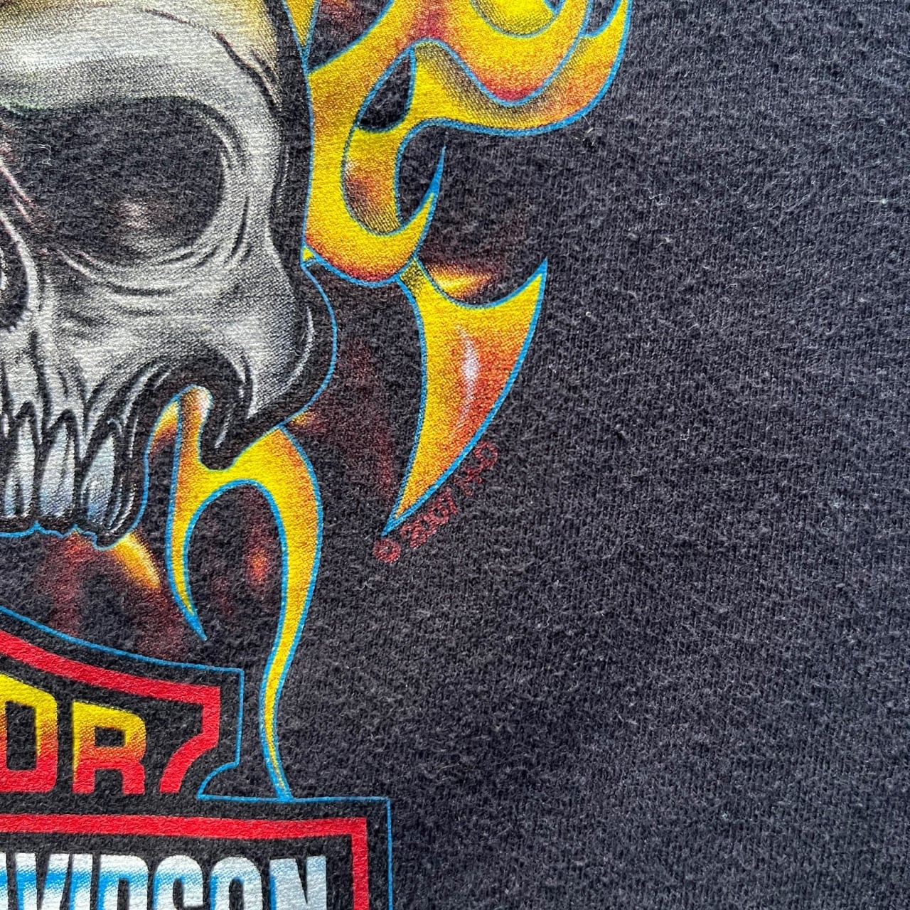 Harley Davidson 2007 Skull Flame Tee | Vintage High Line