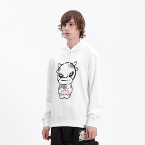 SALE 送料無料【HIPANDA ハイパンダ】メンズ フーディー スウェット MEN'S Year of the Ox PRINT HOODIE SWEAT SHIRT / WHITE・BLACK