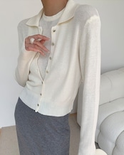 Knit with collar Cardigan T20109