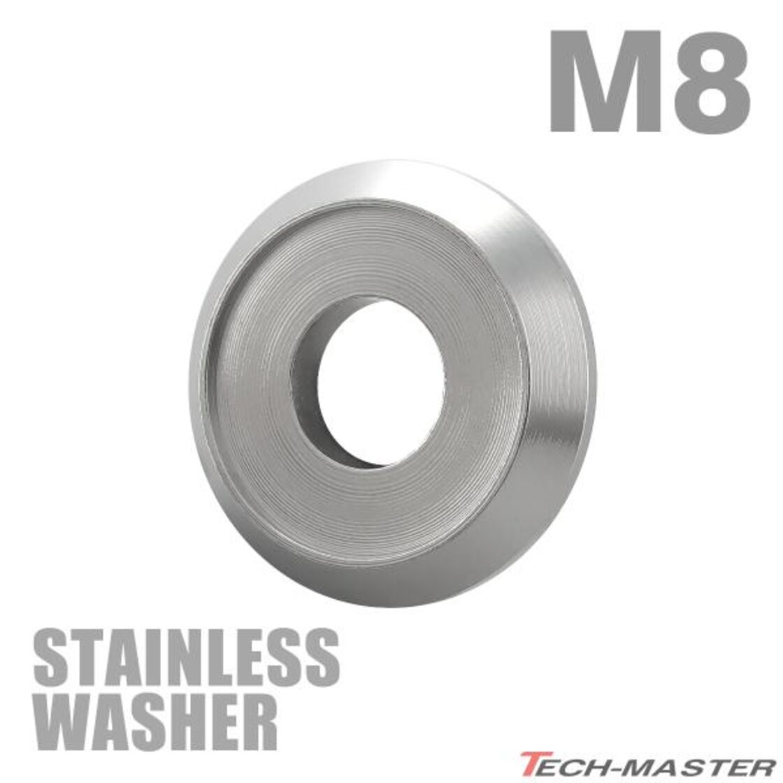 ステンレスワッシャー M8 外径22mm 枠径17mm ボルト座面枠付 フジツボ 