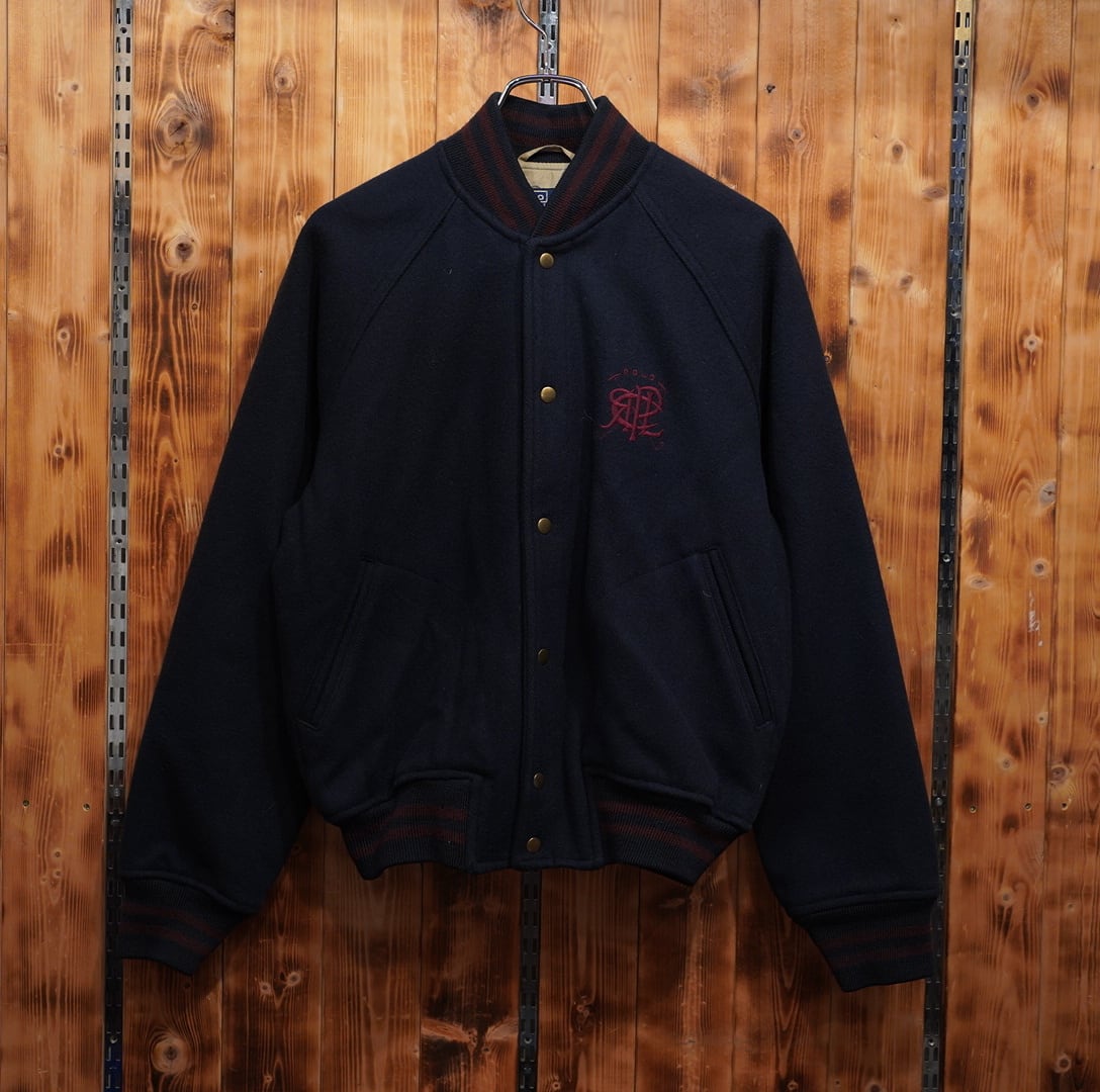 80s90s ralphlauren スクリブル ウール スタジャン S/ラルフローレン