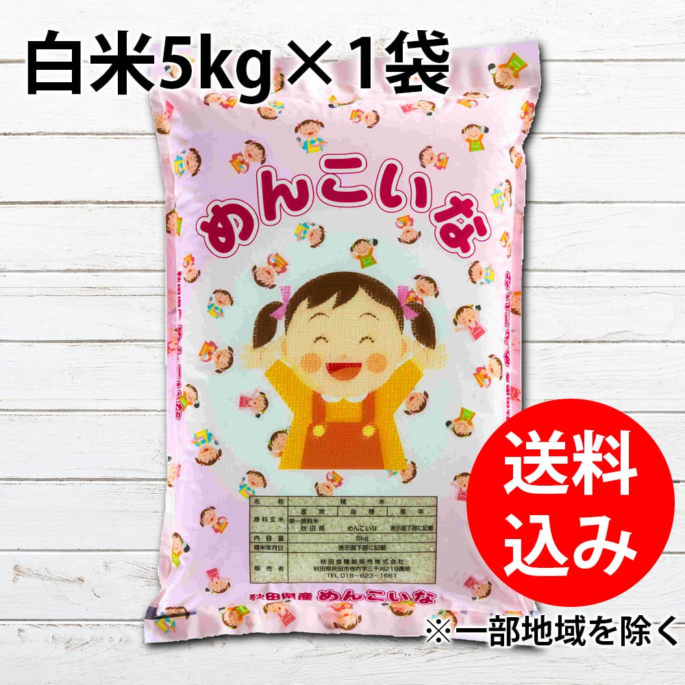 秋田県産めんこいな 5kg×1袋 送料無料 白米 精米 お米 おすすめ 通販