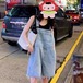 サロペット オーバーオール レディース 春夏 デニムパンツ ショット丈 ワイドパンツ デニムサロペットズボン ゆったり オシャレ 着痩せ カジュアル