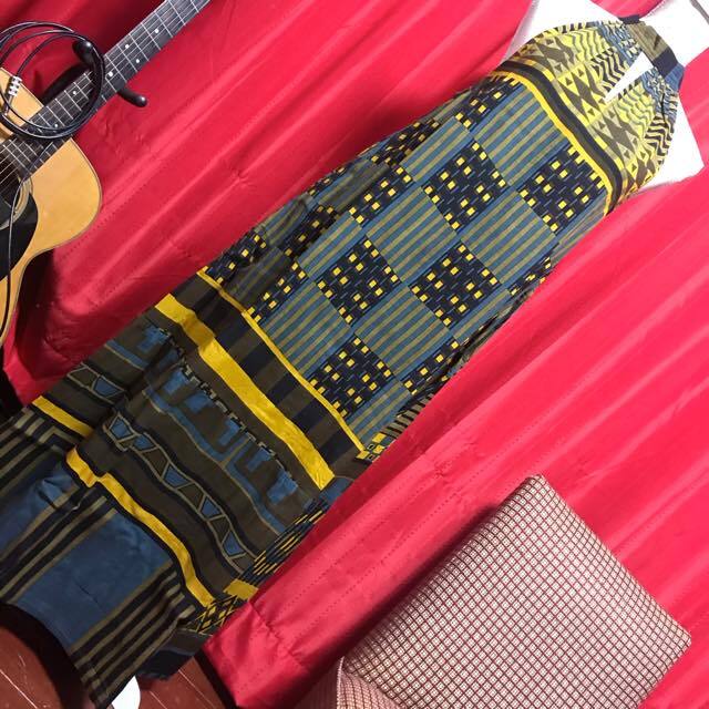 マライカ レーヨンアフリカンプリントノースリーブワンピース タイプE