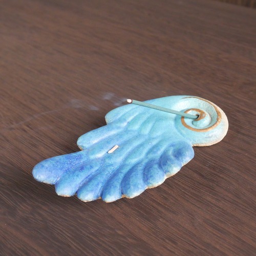 青色の大きな翼 お香立て no.28