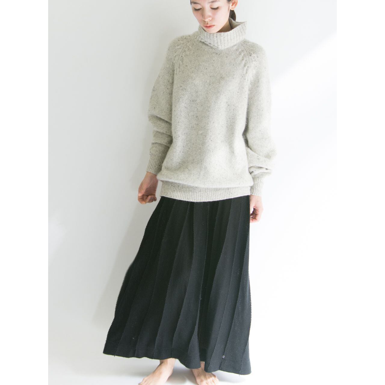 【Christian Dior】Made in Japan nep turtleneck knit（クリスチャンディオール 日本製 ウール/ナイロン/アンゴラ/シルク タートルネックネップニット）1c