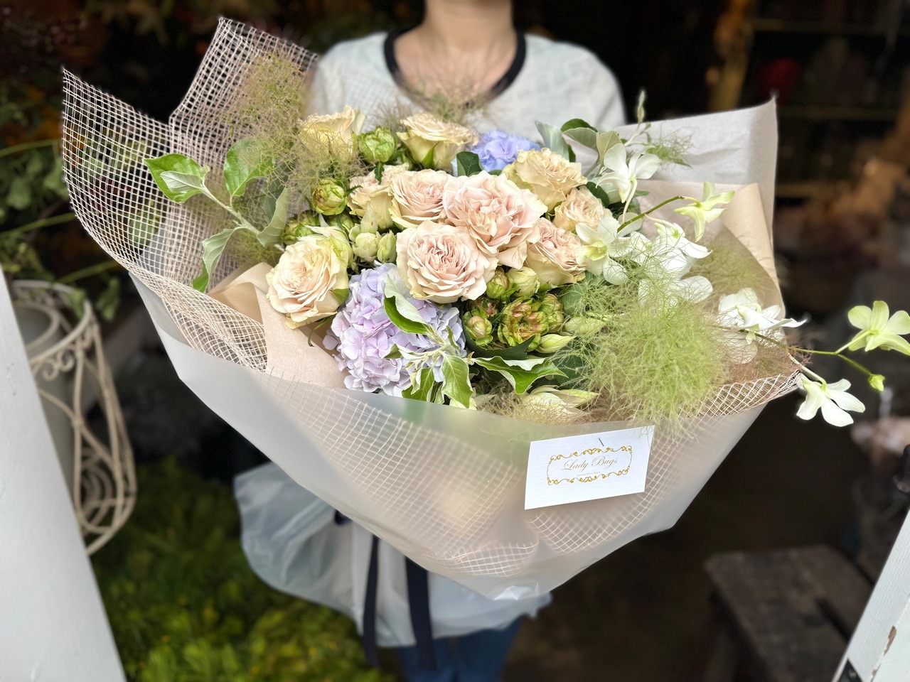 【 オーダーメイド 】季節の生花ブーケ Lサイズ