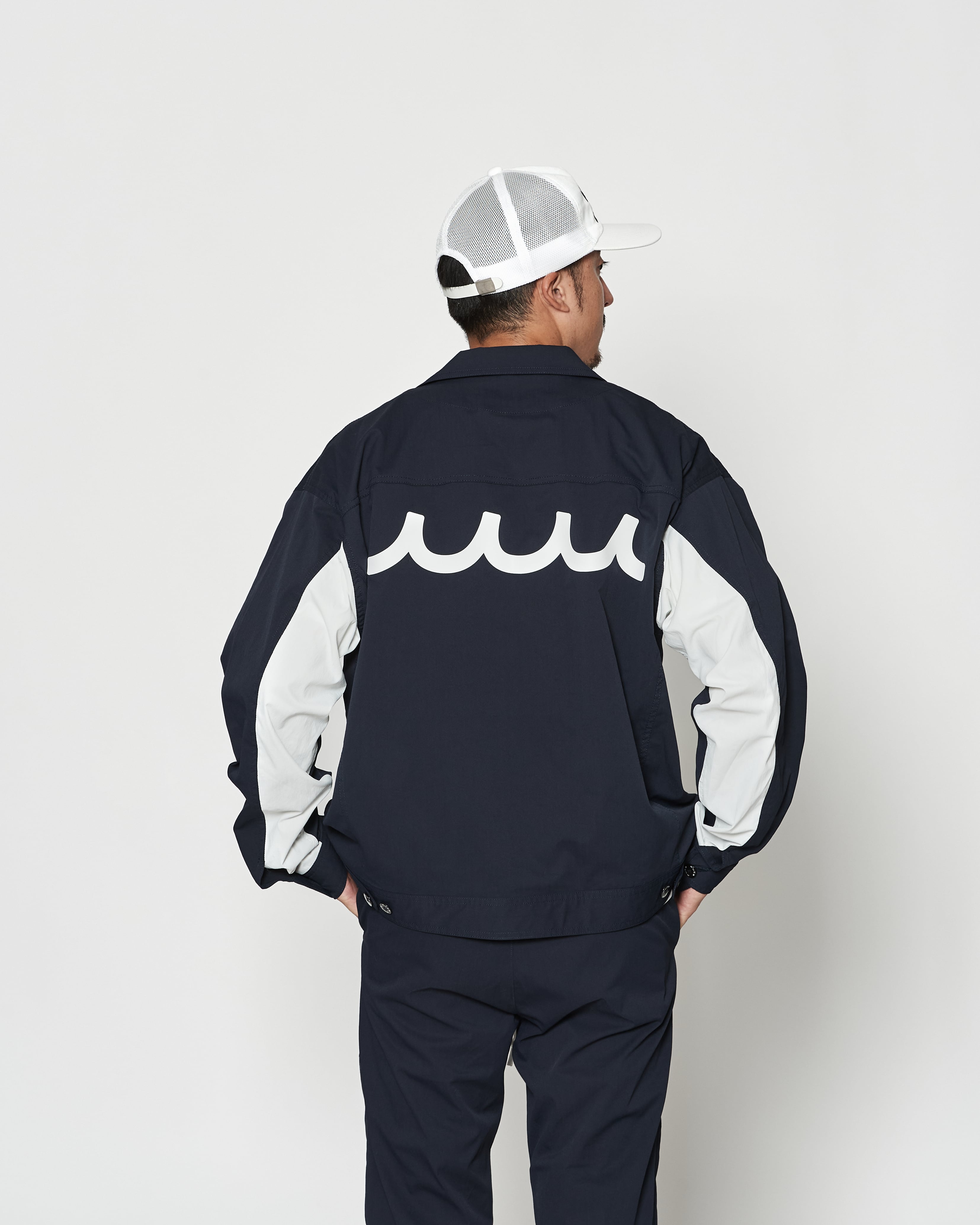 mutaMARINE× ACANTHUS　ライトドライストレッチジャケット ACANTHUS x muta MARINE Leather Coaches Jacket – muta Online Store