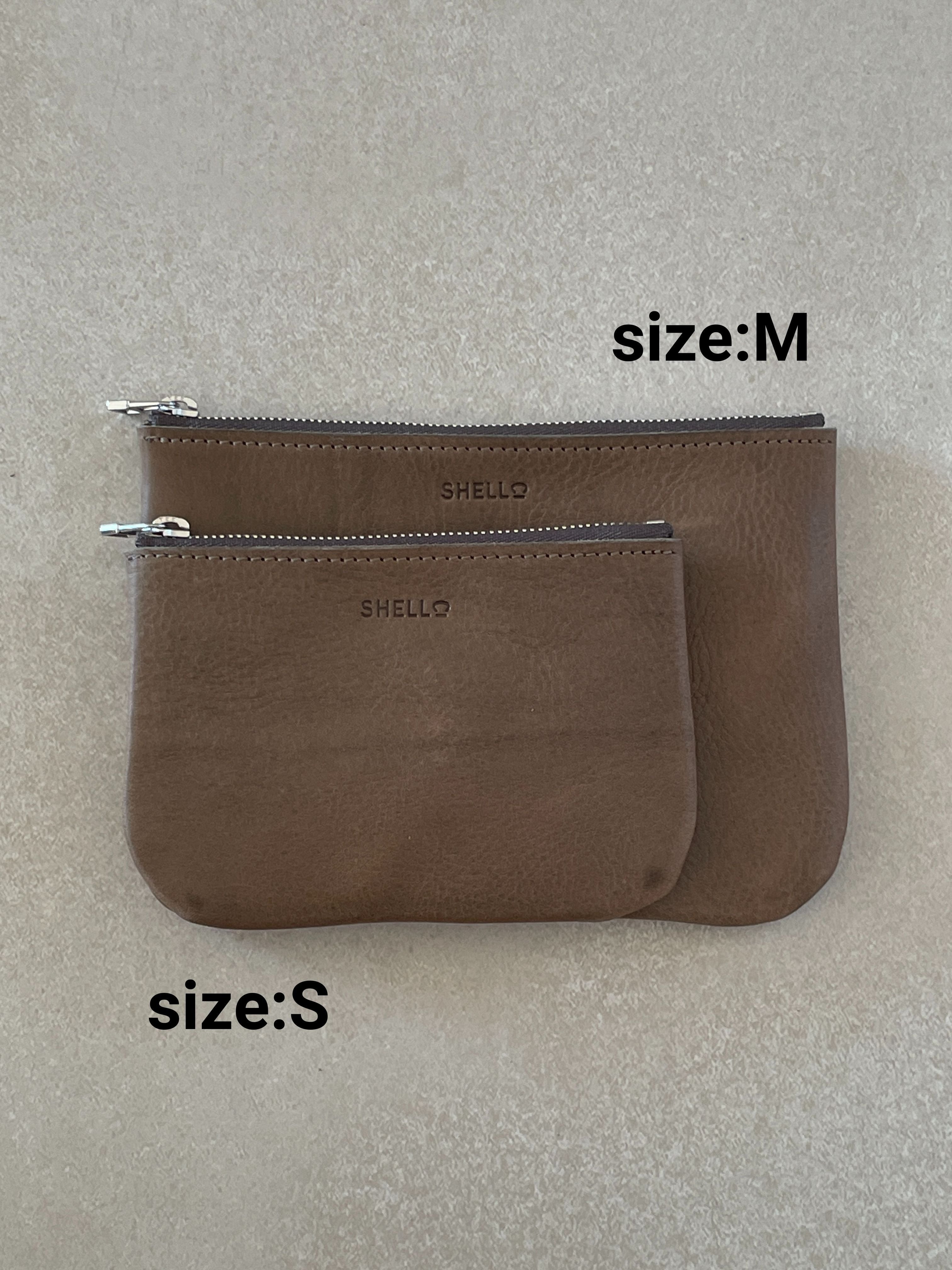 フラットポーチ（M)｜NEBRASKAレザー｜SHELL | SHELL