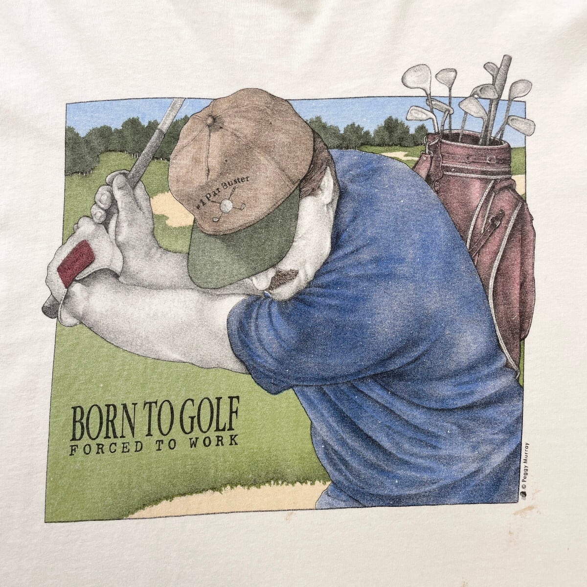 90年代 Peggy Murray ゴルフ アートプリントTシャツ メンズL相当 古着