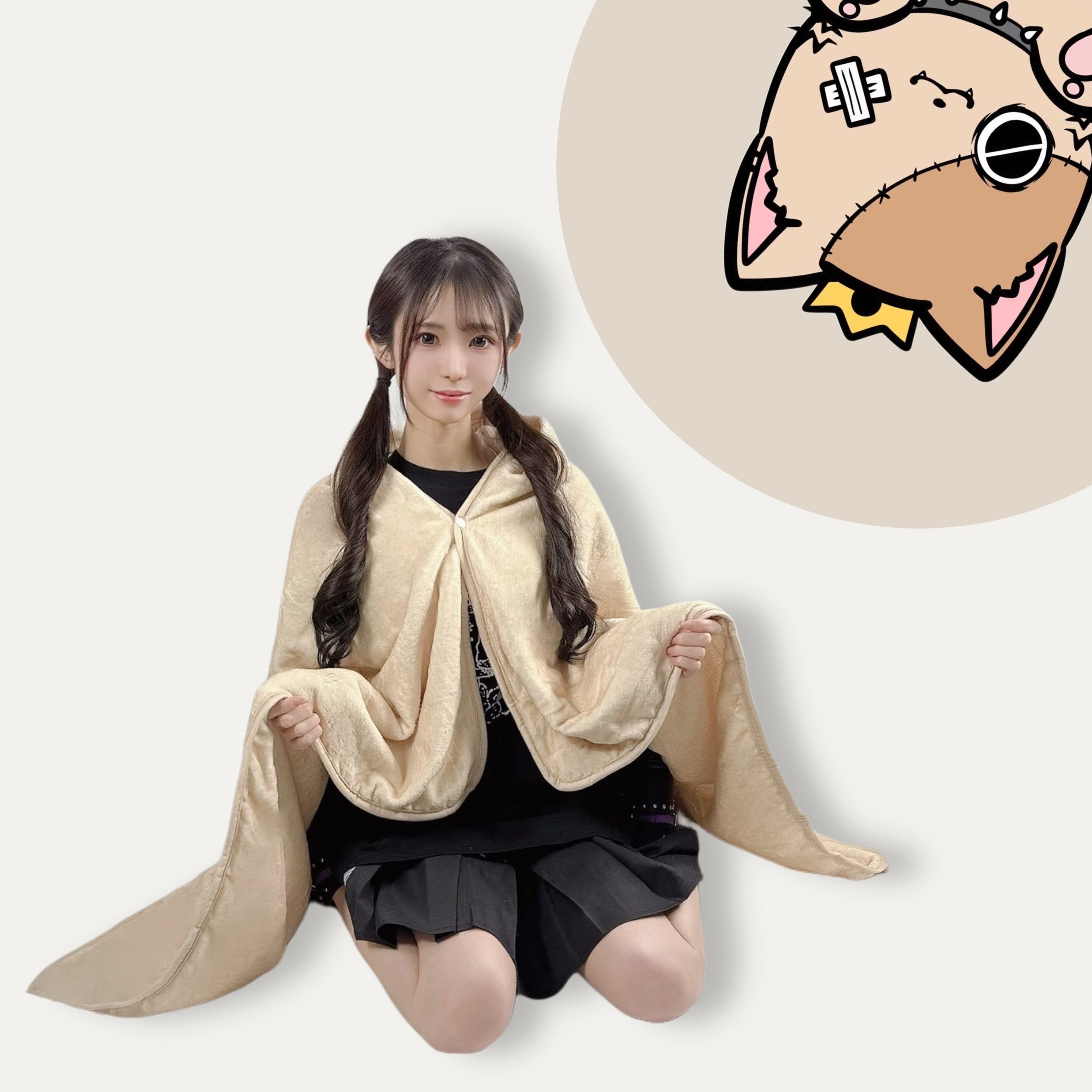 被れるミケ もこもこブランケット【クッション収納可】 | NIER CLOTHING