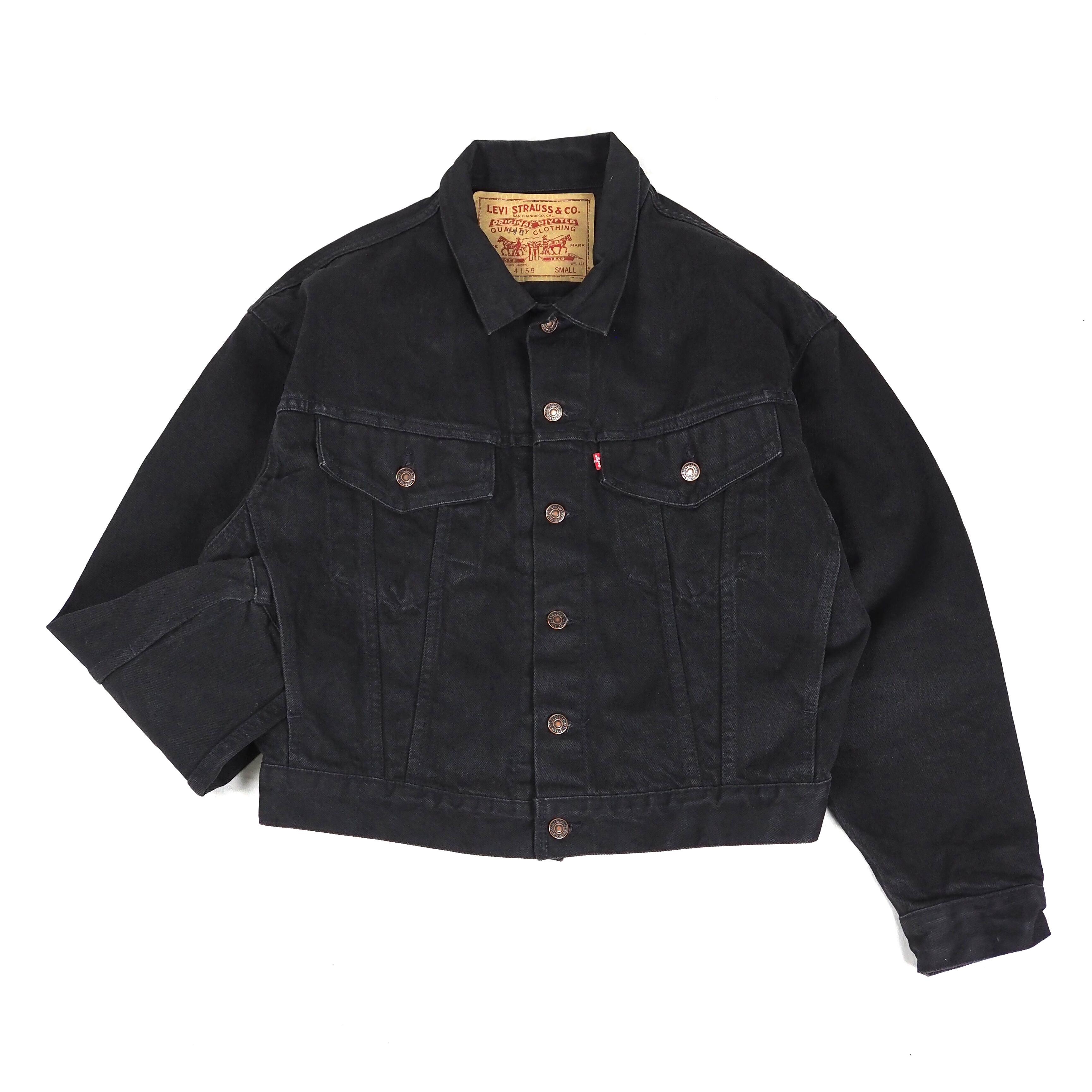 Levi's 70598-4159 black denim trucker jacket S /USA